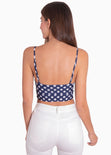 Crop top con anudado en escote para mujer - Flashy