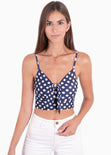 Crop top con anudado en escote para mujer - Flashy