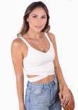 Crop top con cruce abdomen para mujer - Flashy