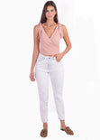 Crop top cruzado con nudos en tiras para mujer - Flashy