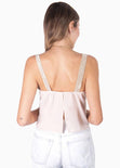 Crop top de tiras con escote cuadrado para mujer - Flashy