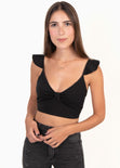 Crop top tiras con boleros para mujer - Flashy