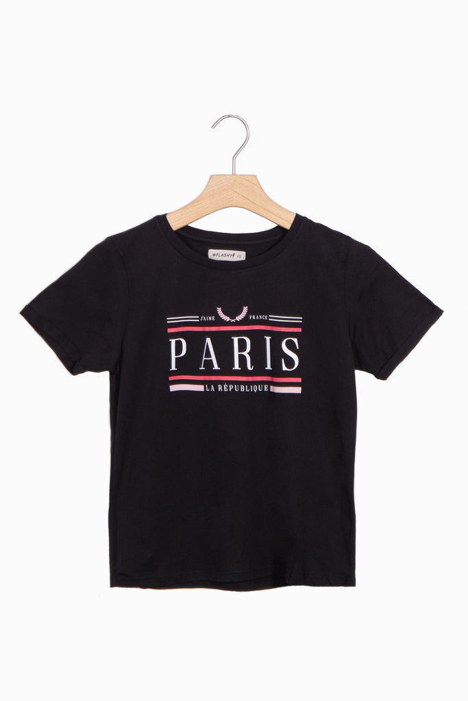 Camiseta estampada "Paris" para mujer - Flashy