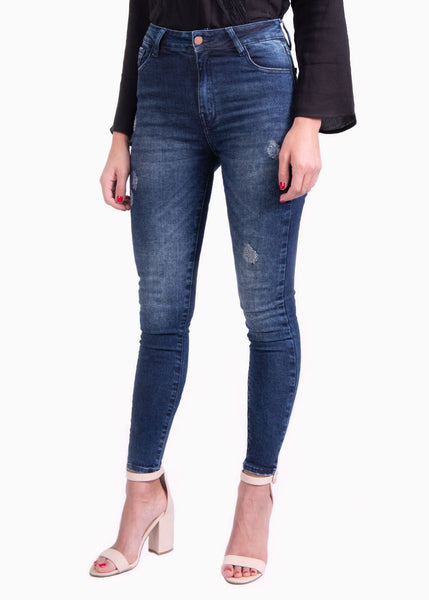 Jean tiro medio skinny para mujer - Flashy