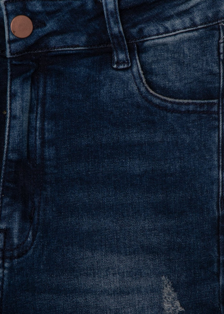 Jean tiro medio skinny para mujer - Flashy
