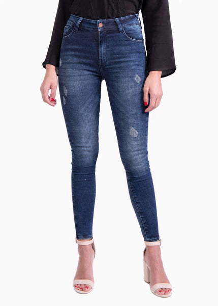 Jean tiro medio skinny para mujer - Flashy