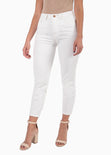 Mom jean blanco para mujer - Flashy