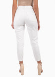 Mom jean blanco para mujer - Flashy