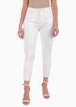 Mom jean blanco para mujer - Flashy
