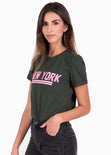 Camiseta estampada "New York" para mujer flashy