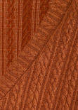 Cardigan tejido manga larga con botones color mostaza para mujer - Flashy