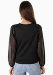 Buso con mangas abullonadas para mujer - Flashy