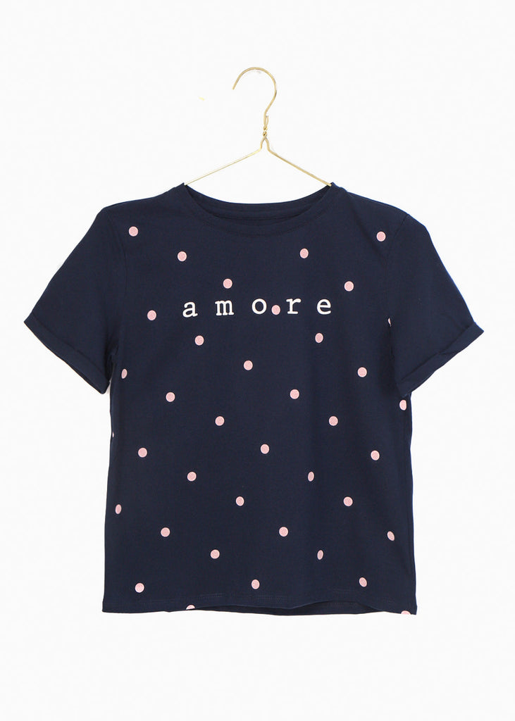 Camiseta estampada "Amore" para mujer - Flashy