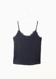 Blusa de tiras con brillo y encaje para mujer - Flashy