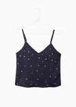 Blusa de tiras con perlas para mujer - Flashy