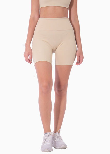 Biker deportivo color beige para mujer - Flashy