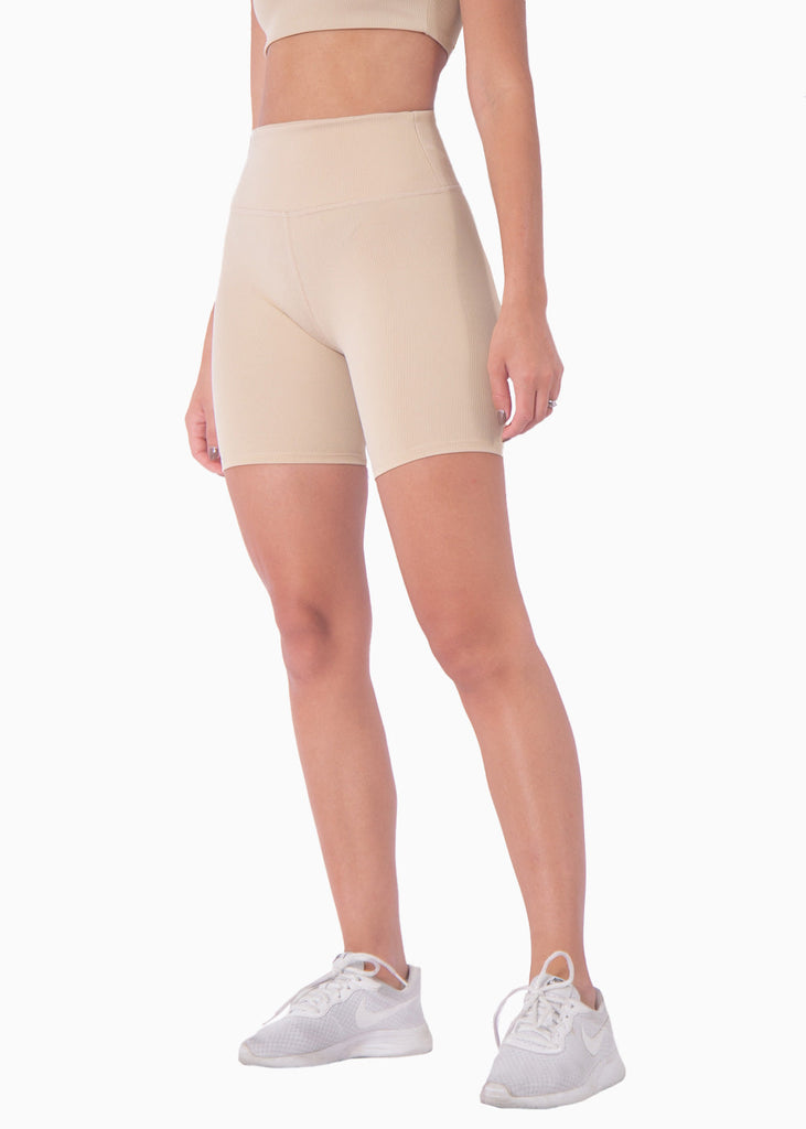 Biker deportivo color beige para mujer - Flashy