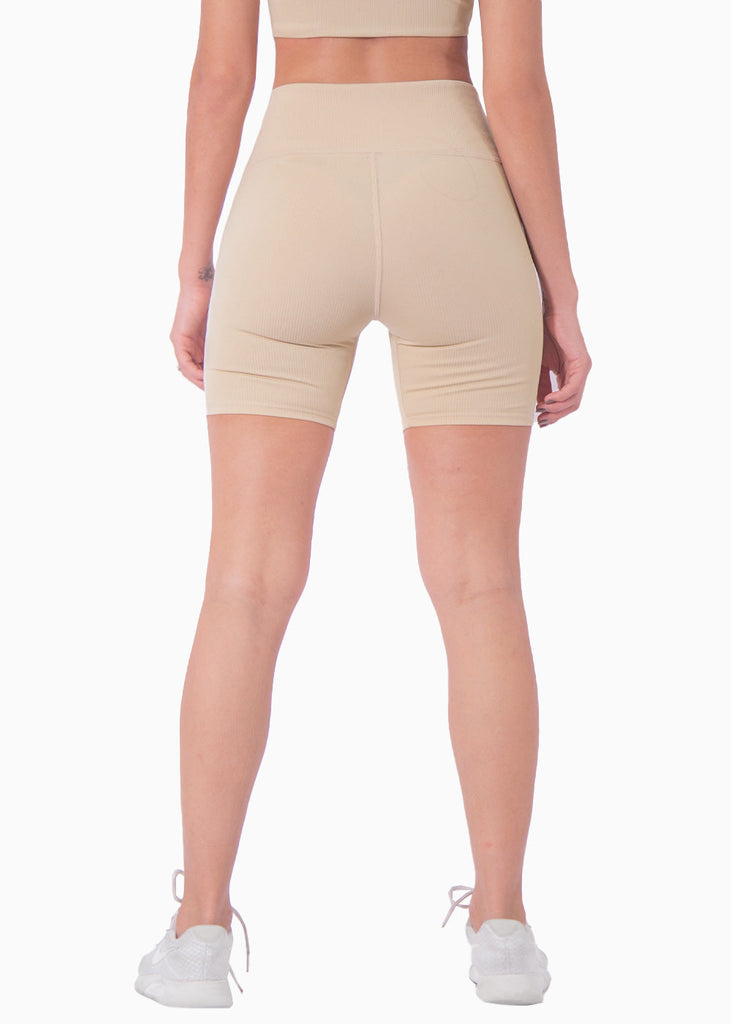 Biker deportivo color beige para mujer - Flashy