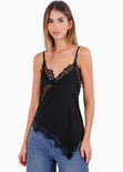 Blusa asimétrica con encaje - DAMIANA