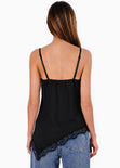 Blusa asimétrica con encaje - DAMIANA