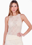 Blusa asimétrica de encaje - ZACATECAS