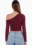 Blusa asimétrica manga larga  - GORGONA