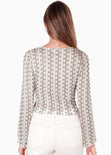 Blusa corta manga larga con botones color verde para mujer - Flashy