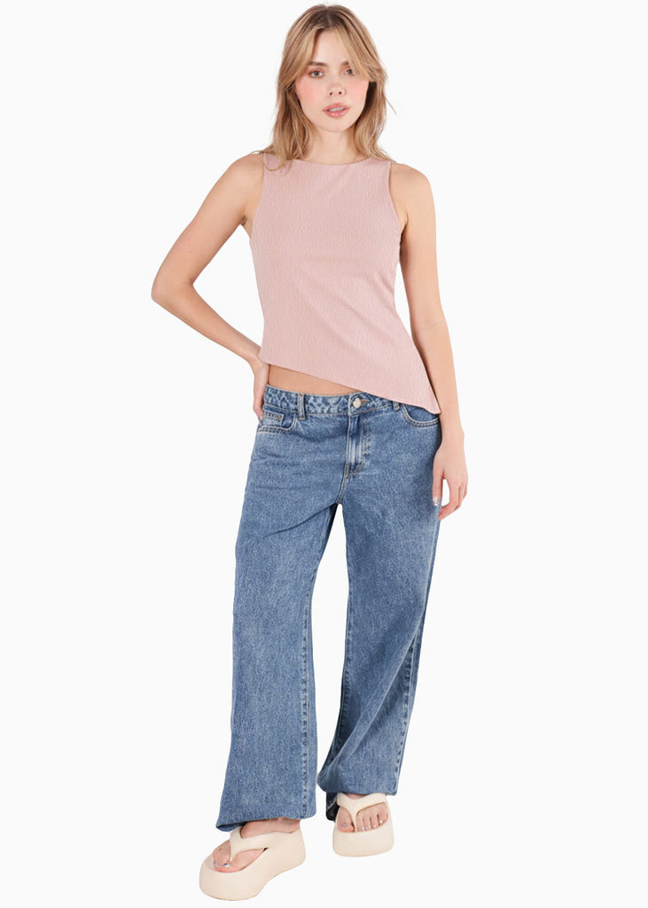Blusa cuello tipo barco y ruedo asimetrico - IPOMEA