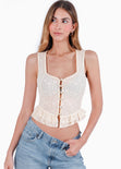 Blusa de botones con boleros - GUANAJUATO