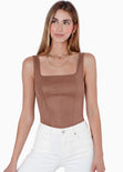Blusa de tiras con escote cuadrado - TAMARINDO