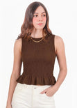 Blusa de tiras en nido de abeja - BANANO.CAFE