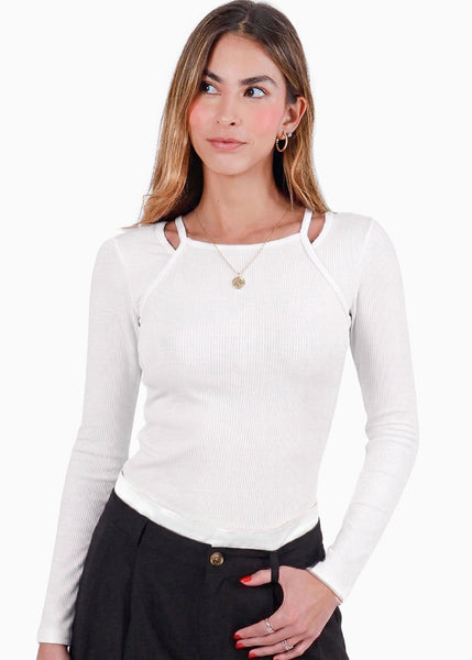 Blusa doble manga larga  - BELICE