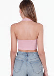 Blusa corta halter  - MANDARINA