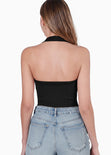 Blusa halter  - NARANJA