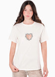 camiseta con corazon en pecho para mujer - Flashy