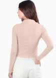Blusa manga larga con escote sobre el cuello - YUCATAN