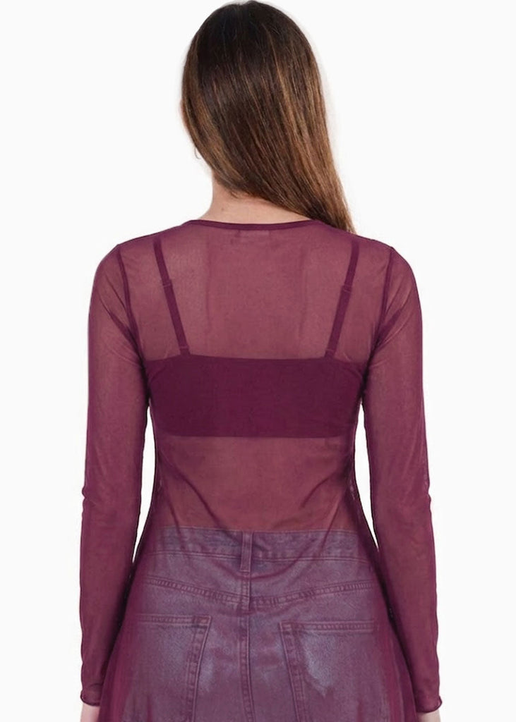 Blusa manga larga con top interno y cola  - ATACAMA