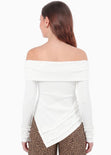 Blusa manga larga offshoulder asimétrica - VALERA