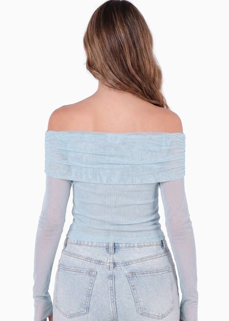 Blusa off shoulder manga larga - YONAGUNI