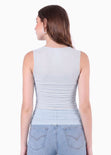 Blusa sin mangas con recogido en el frente - CORONADO