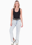 Blusa sin mangas tipo esqueleto color negro para mujer - Flashy