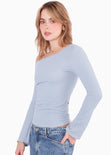 Blusa un hombro manga campana para mujer - Flashy