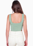 Body costillero sin mangas color verde para mujer - Flashy