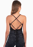 Body de tiras con espalda descubierta color negro para mujer - Flashy