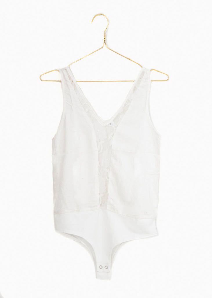 Body manga sisa con encaje en frente para mujer flashy
