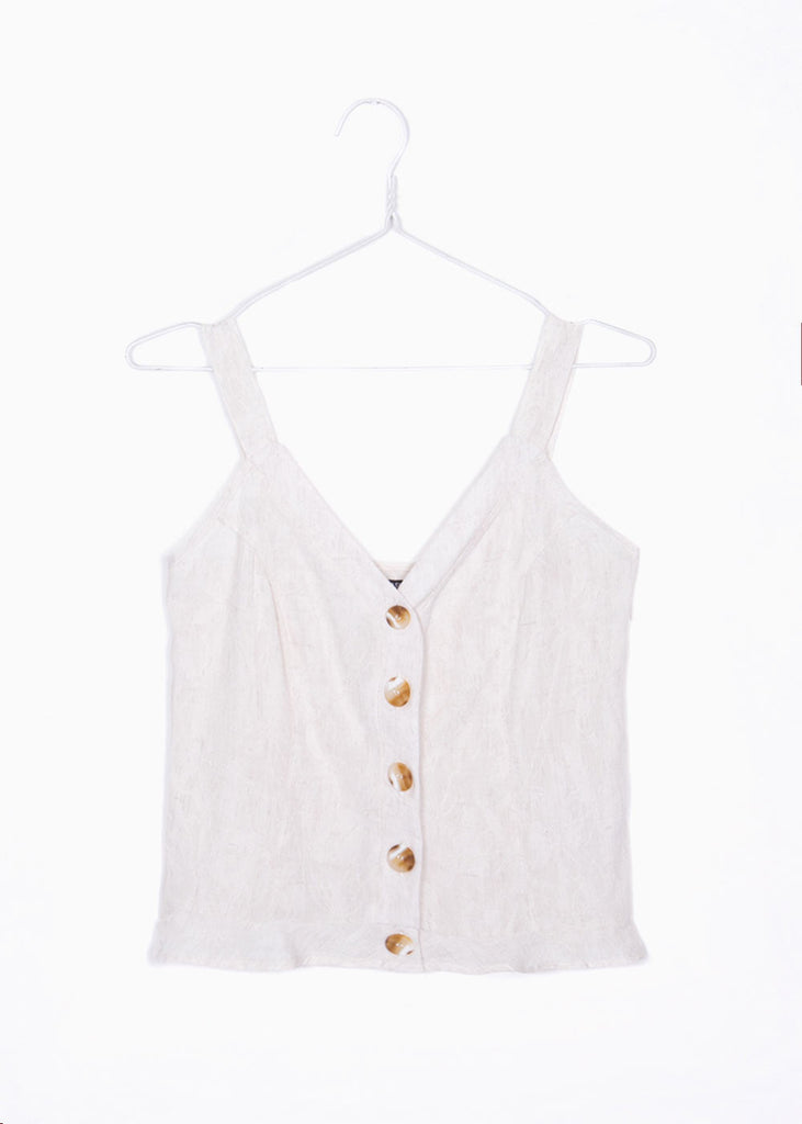 Blusa de tiras con botones de pasta para mujer - Flashy