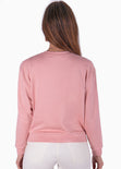 Buzo con bordado "Bonita" color rosado para mujer - Flashy