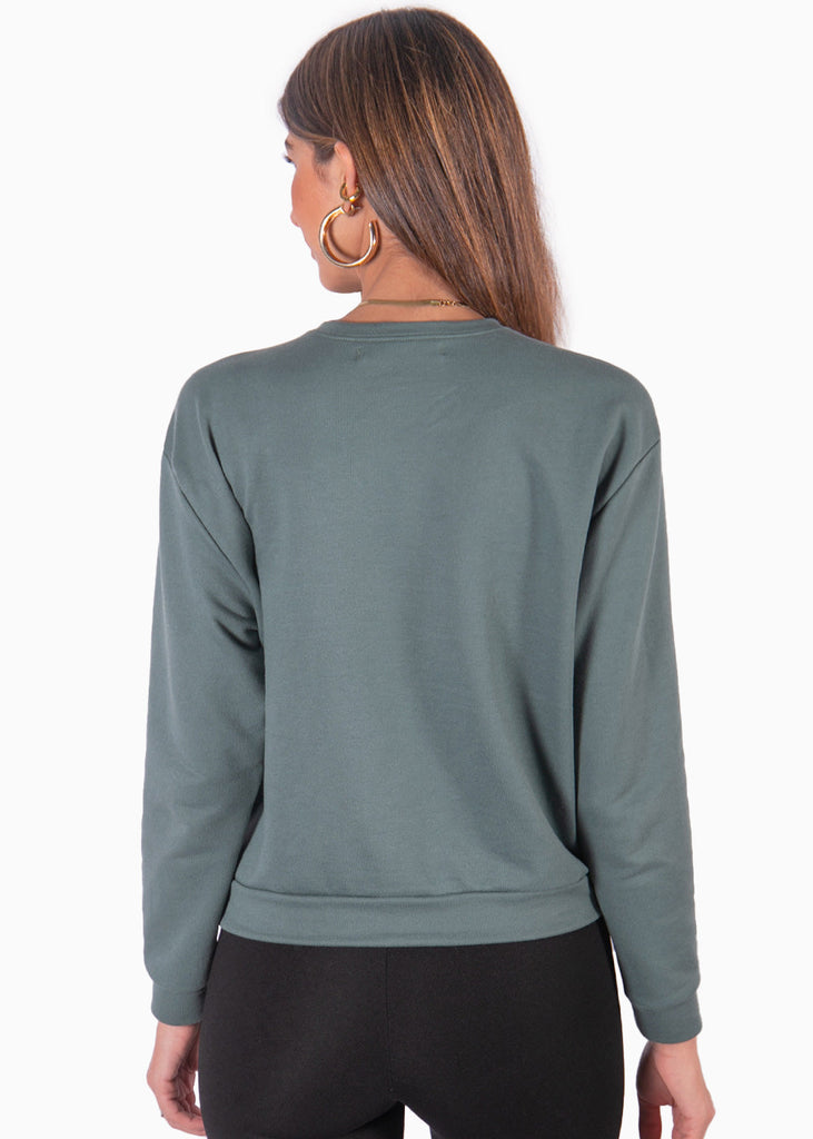 Buzo con estampado de mariposa color verde para mujer - Flashy
