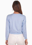 Buzo corto con estampado "Paris" color azul para mujer - Flashy