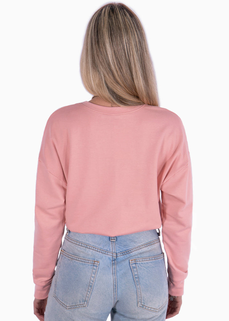 Buzo corto con estampado "Malibu" color rosado para mujer - Flashy